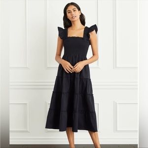 The Ellie Nap Dress - Black Poplin w/ Pocket